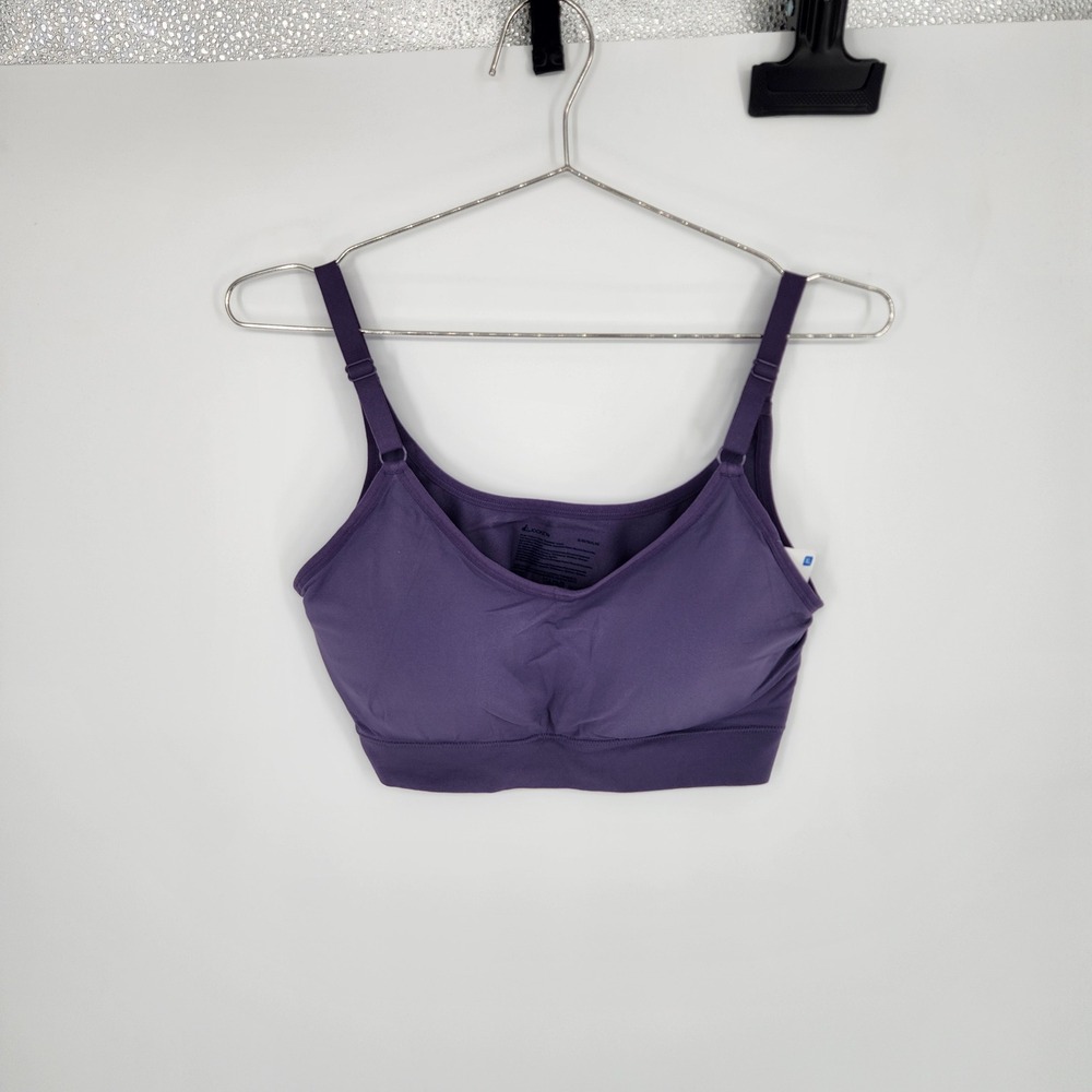 Jockey Seamfree Back Smoothing Bralette Purple Sewn-In Pads XL Wireless Bra